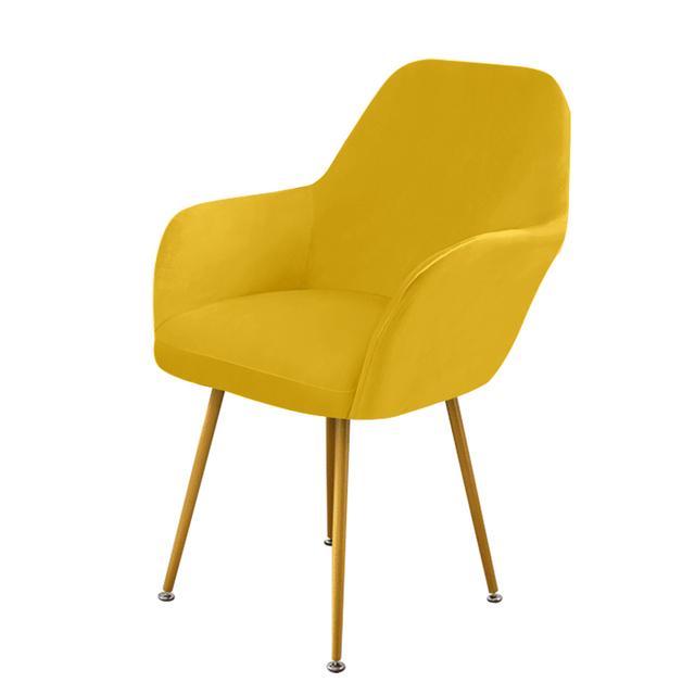 Velvet High Arm Chair Cover Elastic Dining Chair Slipcovers Fabric Washable Office Rocker Chairs Covers Home Decor Seat Cover