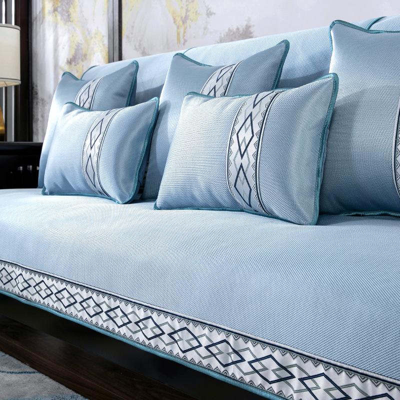 

Подушка для дивана, летняя подушка для сиденья из ледяного шелка, летний китайский нескользящий чехол для дивана, летняя подушка для мебели из розового дерева 70*70cm