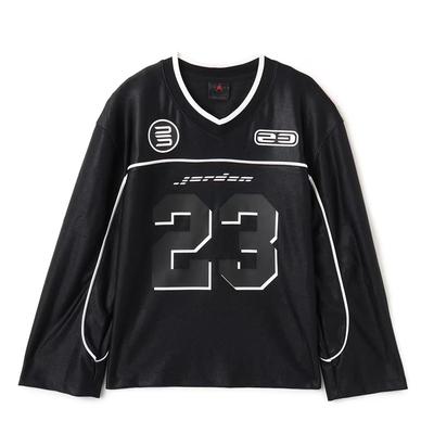 Wj Ls Maillot Col V Pull T-shirt Manches Longues Femme Hauts Noir HF9460-010