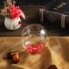 6/12Pcs Transparent Glass Candle Holder Round Bubble Hollow Tealight Candlestick Wedding Dinner Decoration for Paty Wedding