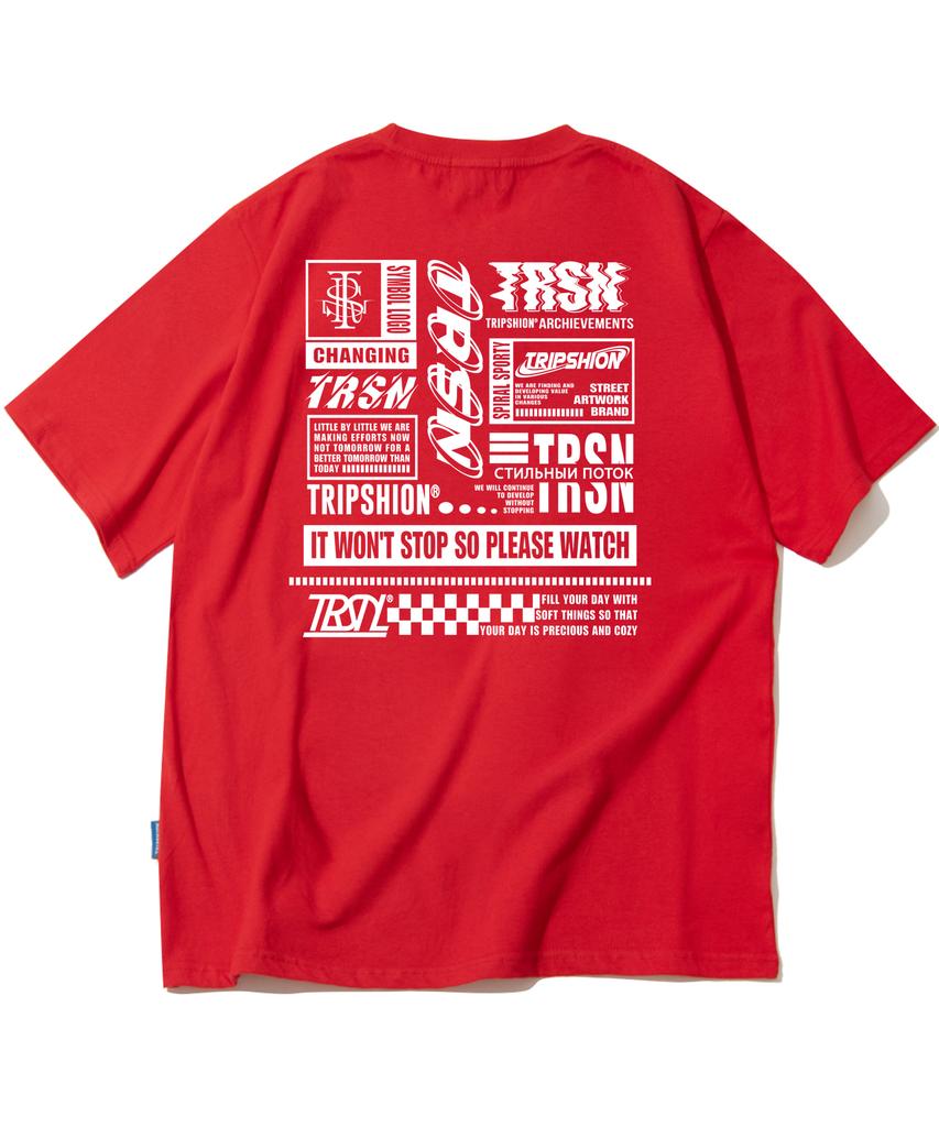 TRIPSHION Big Logo Compil Graphic T-Shirt - 8 Colors (Type B)