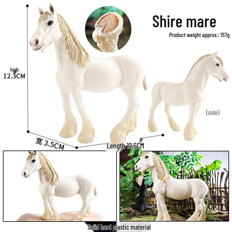 Cross-border Prairie Horse Desktop Ornament: Black & White North American Feral Horse Model