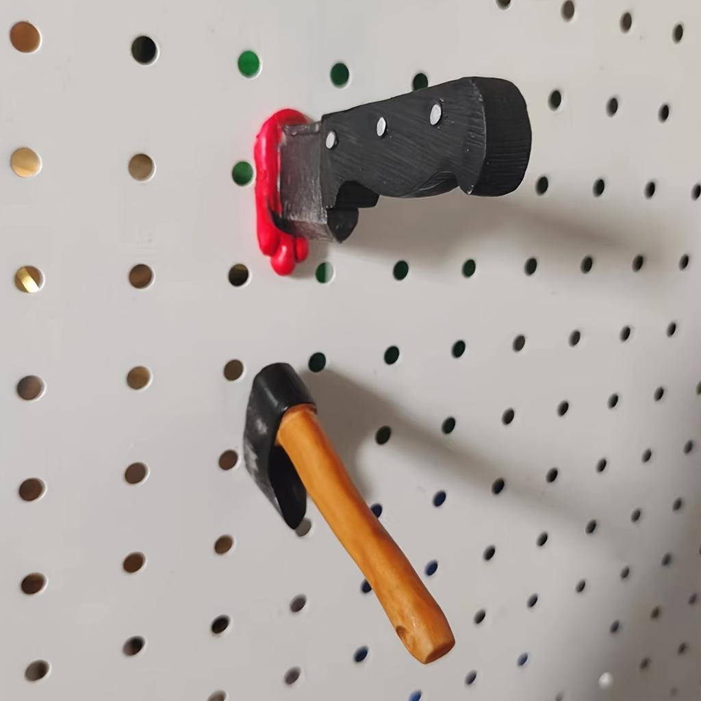 4pcs Funny Knife Magnetic Fridge Magnets, 3D Axe, Ninja Darts Design, Durable Resin Hexagonal Decorative Magnets for Fridge, Office, Storage Cabinets