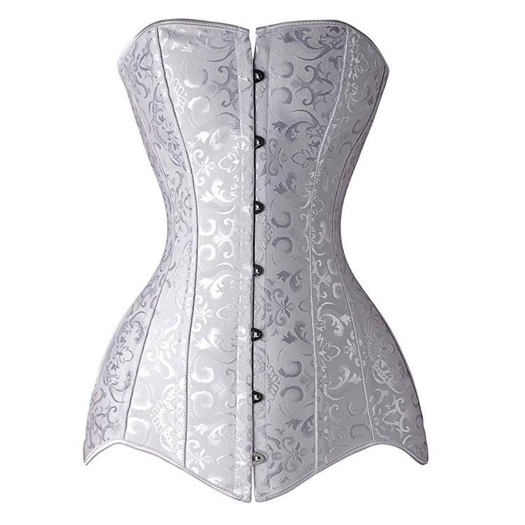 Extended steel bone court corset