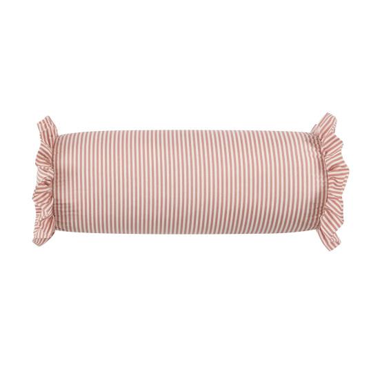 8" x 20" Striped Ruffle Bolster Decorative Pillow Long Cylinder Throw Pillow for Bed Couch Farmhouse Boho Home Decor