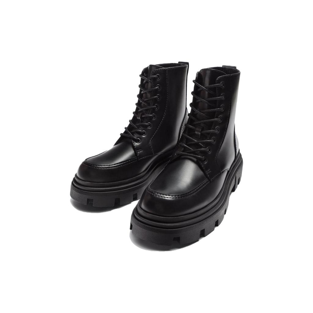 Zara Versatile Minimalist Martin Boots Men Boots Black 2022220800