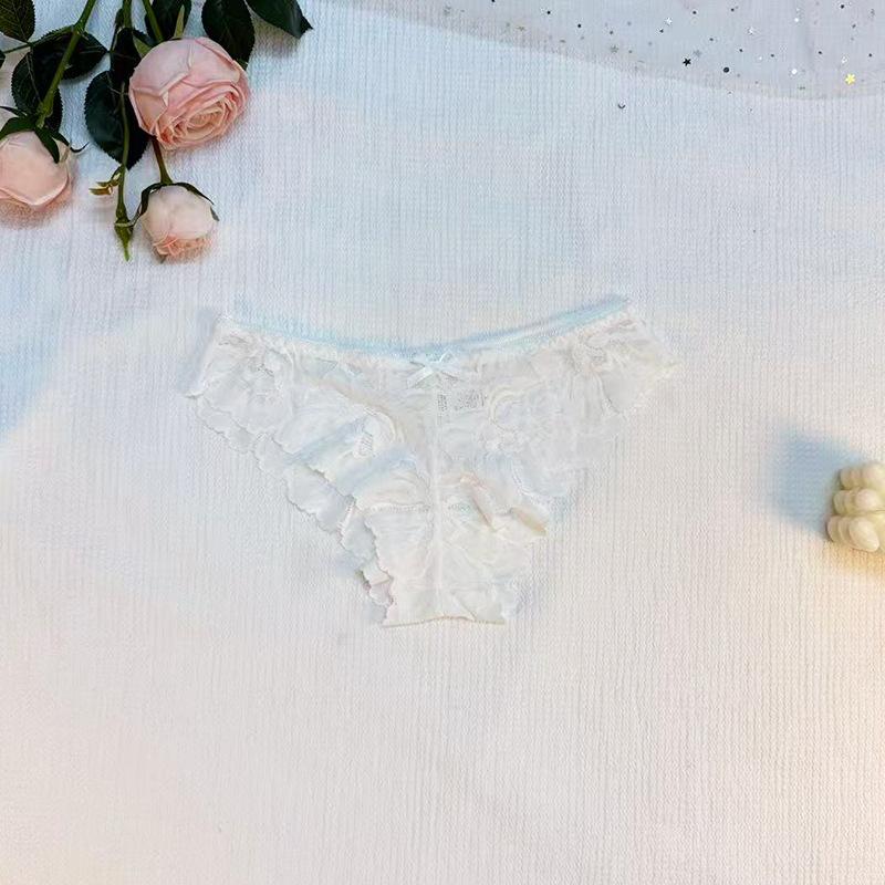 Female Summer Thin New Sexy Lace Pure Color No Trace Breathable Briefs