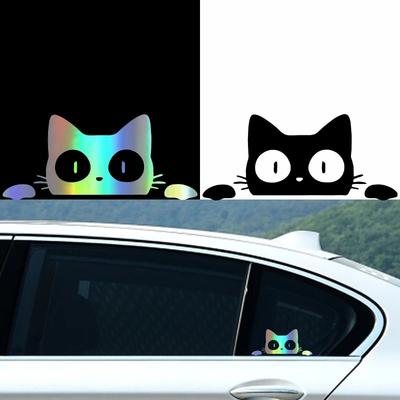 LYKX Universal Surprise Cat Peeking Car Sticker Funny Vinyl Decal Styling Decoration Accessories