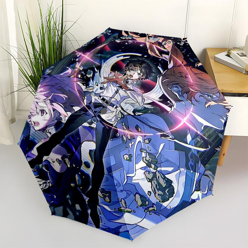 

1pc Outdoor Umbrella with Anime Characters - Automatic Opening/Closing, Portable 3-Fold Design, 8-Rib Iron Frame - Perfect Gift for Fans, Travele
