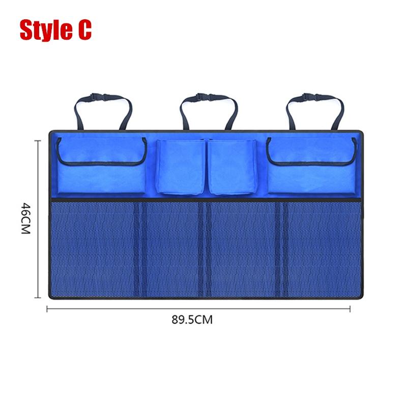 3 Styles Car Rear Seat Back Storage Bag Large Capacity Mesh Pocket Multi Hanging Bag Car Storage Organizer Car Accessories Supplies