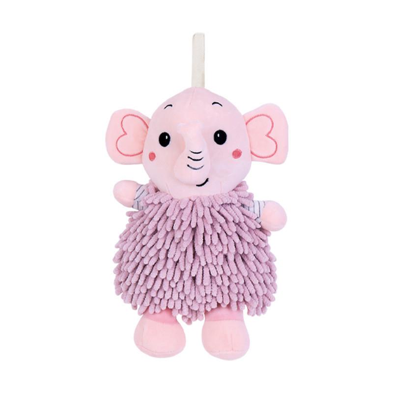 Adorable Cartoon Elephant Chenille Hand Drying Plush Doll Multifunctional Creative Absorbent Hand Towel Toy Ideal For Southeast Asian Home Decoration
