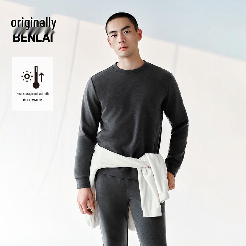 Benlai Men s Warm Fleece Crewneck Sweatshirt S