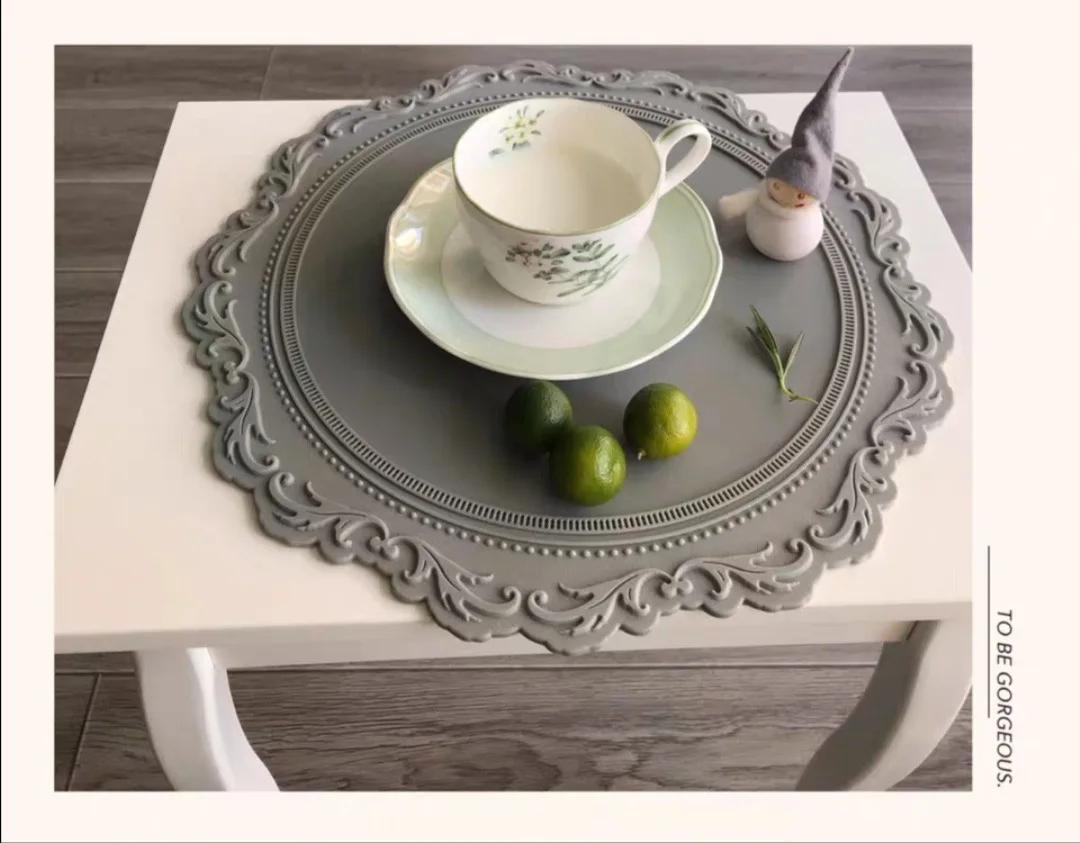 

12 23 35cm Silicone Flower Placemat Tableware Oil Resistant Heat Insulation Non Slip Tablemat Coaster Kitchen Washable Cup Pad