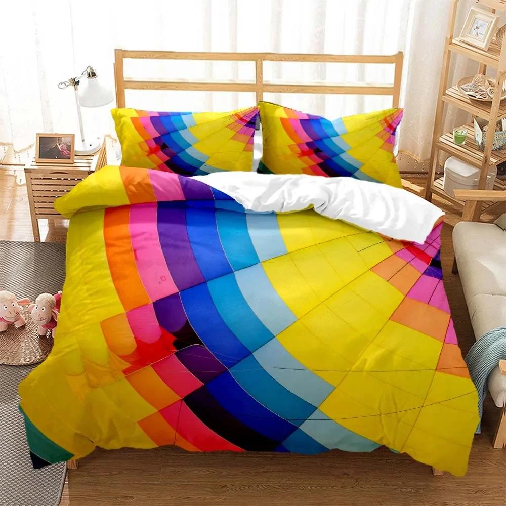 Rainbow Digital Printing Polyester Bedding Set for Boys and Girls Bedding Set for Teenagers Bedding Set Exquisite Printing