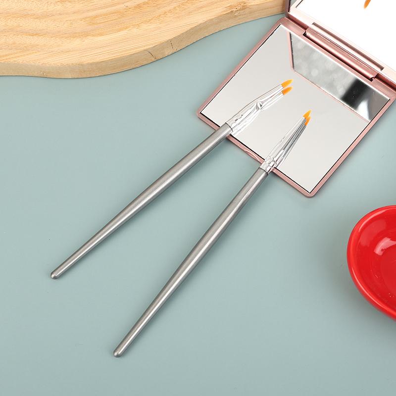 Fine Angled Eyeliner Brushes, Precision Gel Eye Liner Brush,Synthetic Bristles Eye Makeup Tool,Ultra Thin Slanted Flat Angle For