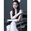 Barbie Pink Dancing Bridal Evening Dress with Fingers Female Wedding Dress