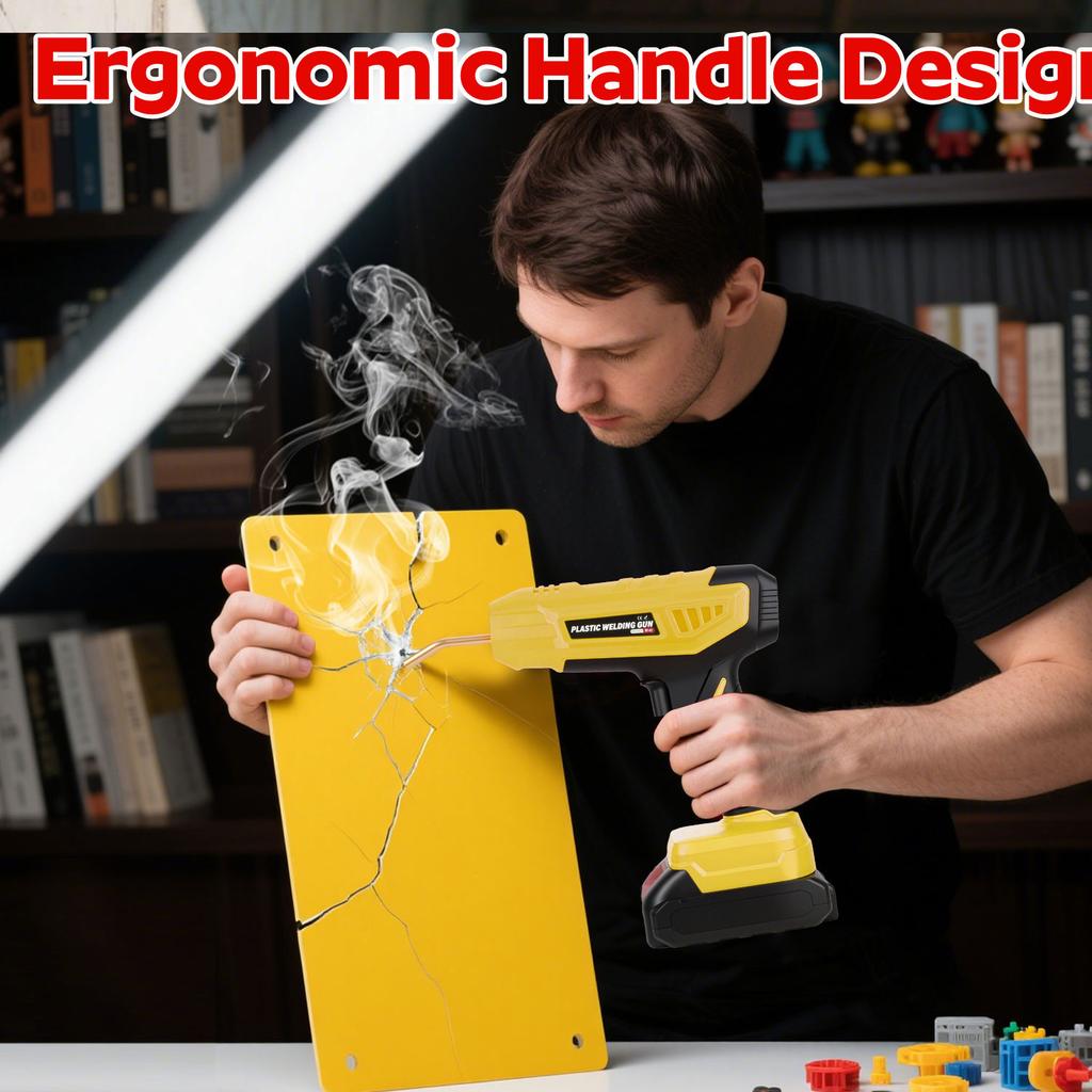 Basic Kit of Cordless Plastic Welding Torch, 400pcs Staples, 3s Fast Heating, DeWalt Compatible (optional Charging Base)