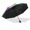 1pc Rainbow Hair Anime Girl Outdoor Umbrella - Automatic Opening/Closing, Portable 3-Fold Design with 8 Iron Ribs - Perfect Gift for Fans, Travelers,