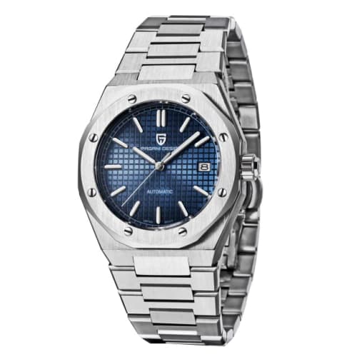 

Чоловічий годинник Pagani Design, Автоматичний механічний годинник Royal Oak з механізмом Seiko NH35 японського виробництва, Водонепроникний корпус, Ремінець з нержавіючої сталі та гуми,