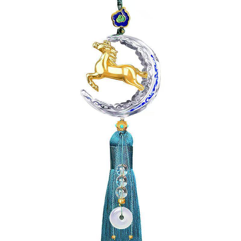 2026 Year of the Horse Zodiac Lucky Charm Rearview Mirror Pendant