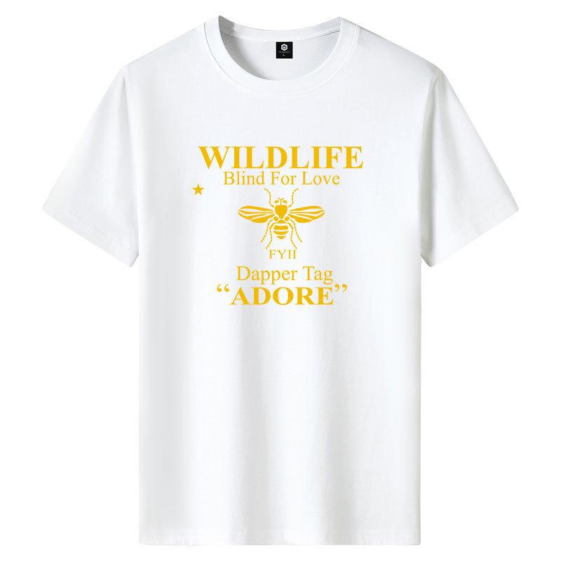 

Bee M-6XL Мужская футболка с короткими рукавами из чистого хлопка с круглым вырезом для мальчиков Повседневная футболка 6XL белый