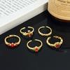 Medieval Vintage Fashion Retro Geometric Zircon Personality Opening Ring Female Cold Wind Niche Design Ring