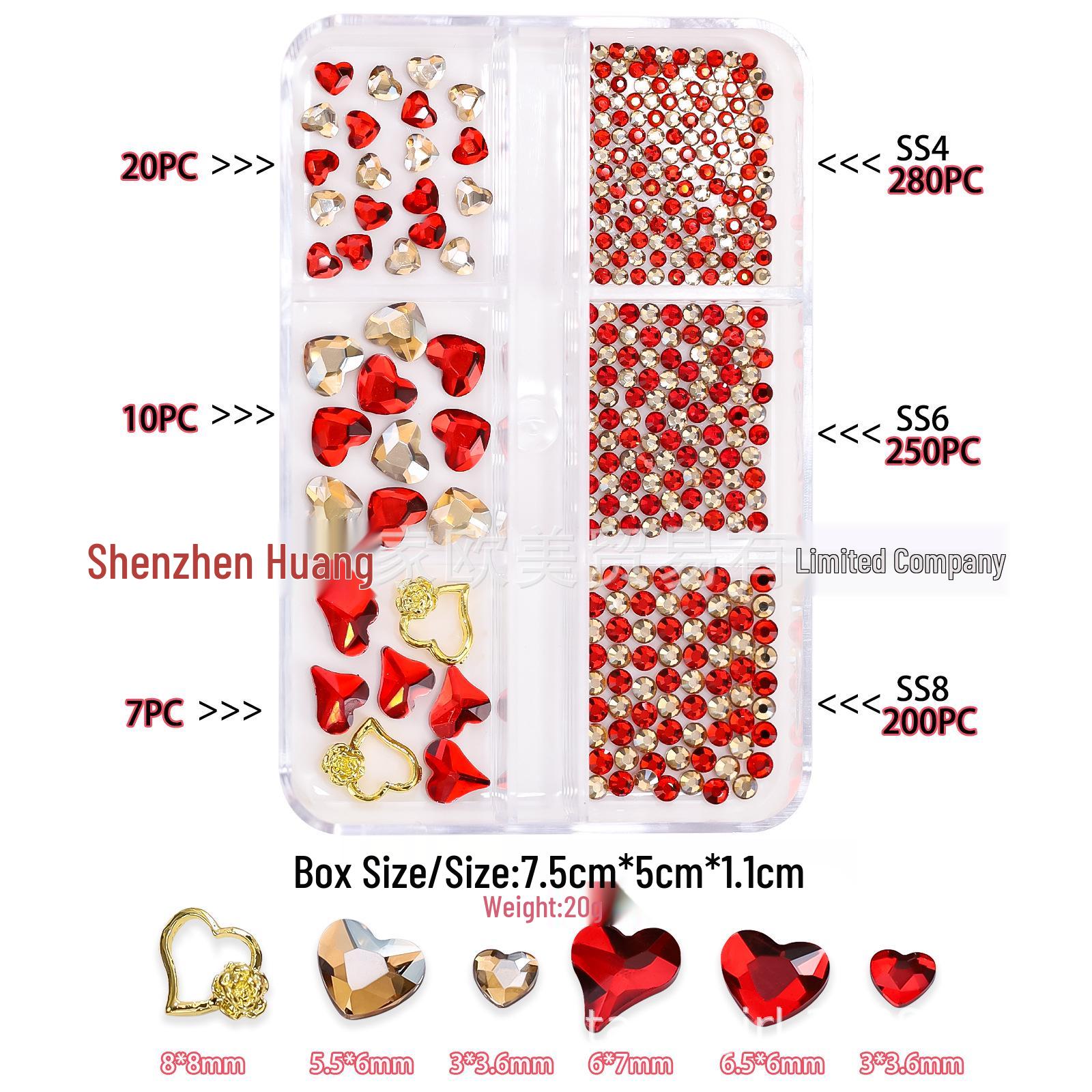 Super Shiny Pink Champagne Flat-Back Crystal Nail Art Decorations