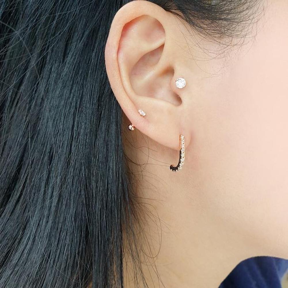 1+1+1 Curve Line Cubic Piercing 3-Piece Set (S7737710)