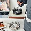 Nordic Ceramic Ring Holder Tray - Cute, Light Luxury Jewelry & Key Organizer for Desktop or Entryway.