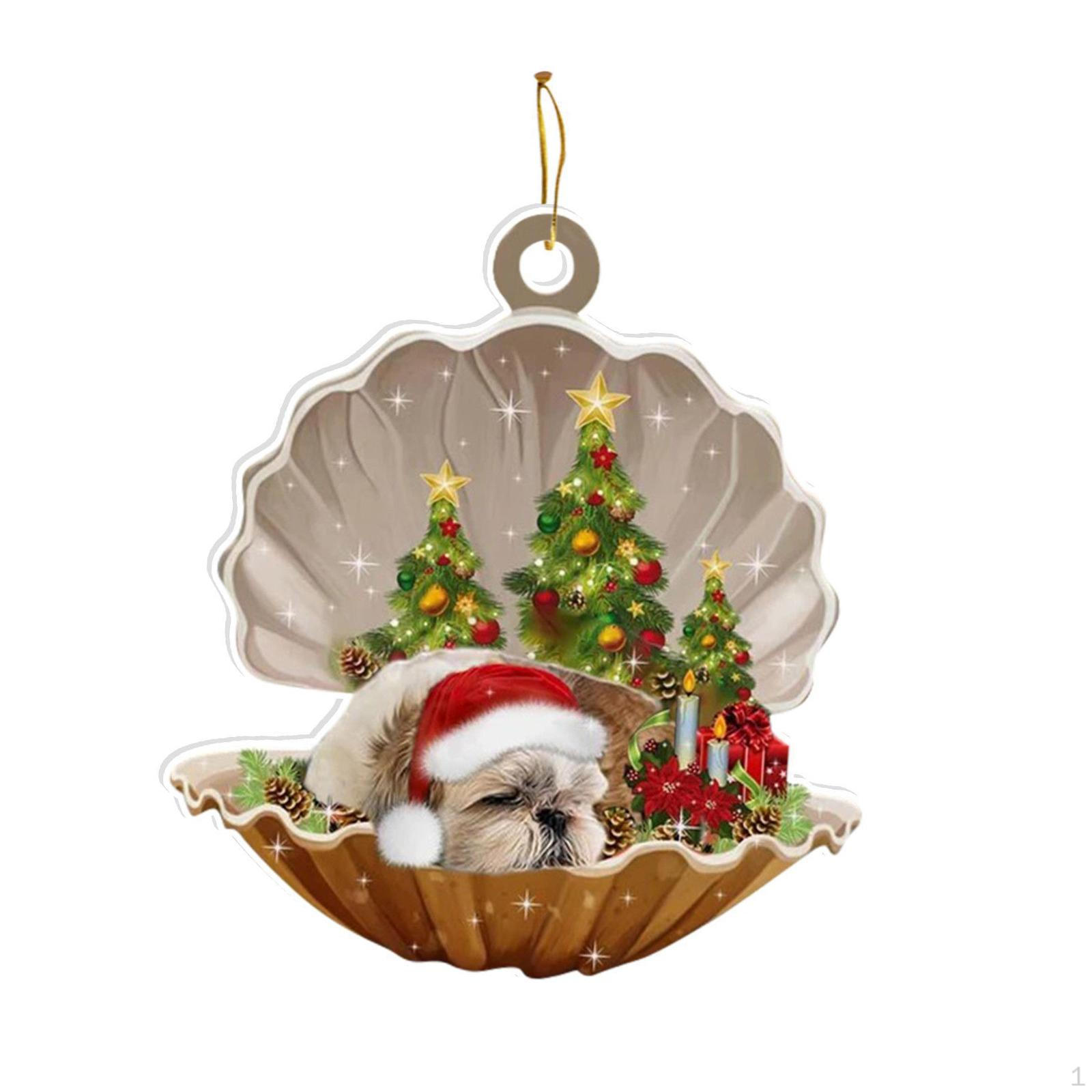 

Рождественская елка подвесное украшение акриловый кулон автомобиль настенный праздничный офис спящий щенок шарм для Style D