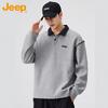 Jeep Men's Autumn/Winter Loose Fit Polo Collar Sweatshirt