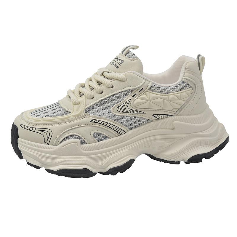 Breathable mesh dad shoes women's spring and summer 2025 new thick-soled fried street versatile small casual sports shoes
