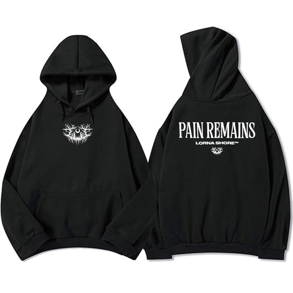 Moletom com Capuz de Manga Comprida de Lã Lorna Shore Masculino Casual Grunge Unissex Streetwear Tops Masculinos