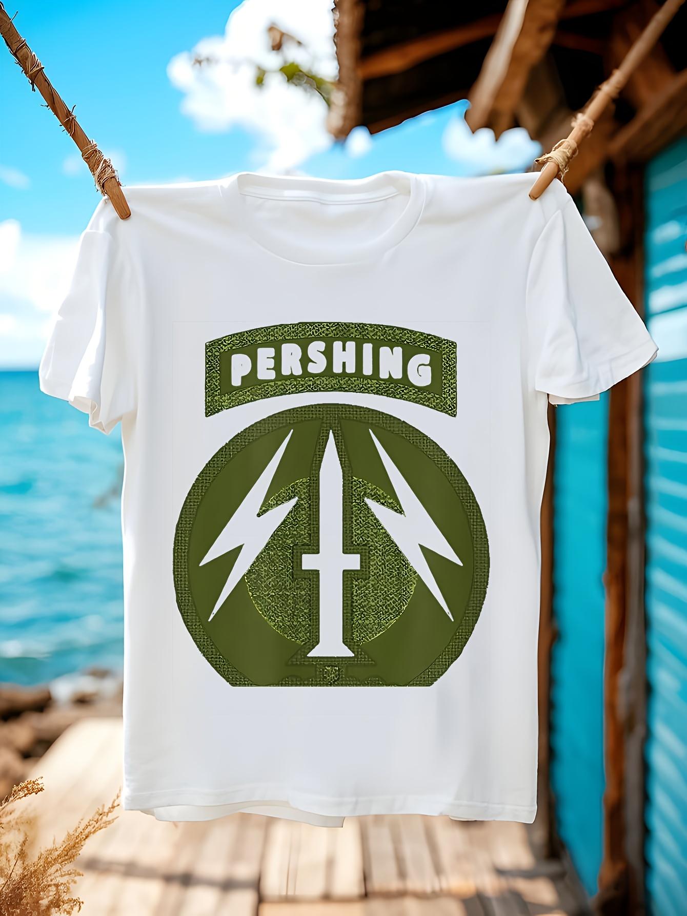 

New Exclusive 56Th FA United States Army Pershing Missile Unit Emblem Olive Drab T-shirt M