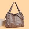Middelaldrende tøyveske for kvinner Skulder Crossbody-veske Håndveske med stor kapasitet Mykt skinn morveske