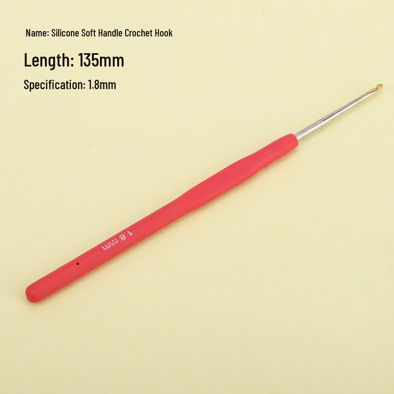 Candy-colored Crochet Hook with Gold-Plated Head - Soft Handle for DIY Sweaters, Shoes, and Hats