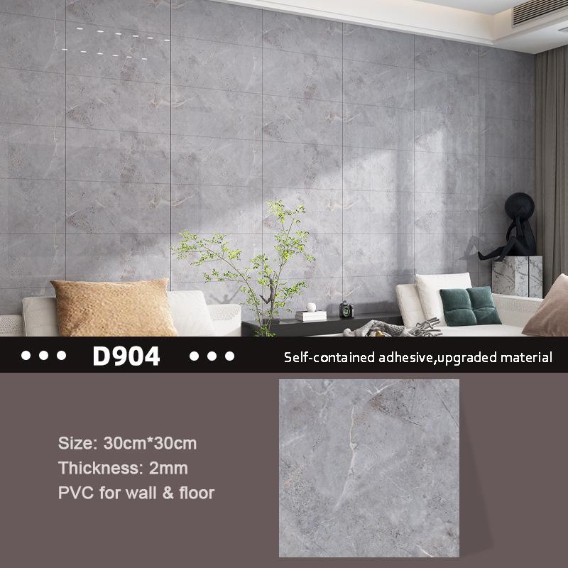 6/10/20Pcs Pvc Imitation Marble Floor Decals Self-Adhesive Wall Decals Water-Repellent Bathroom Living Room Moden Decor Decals