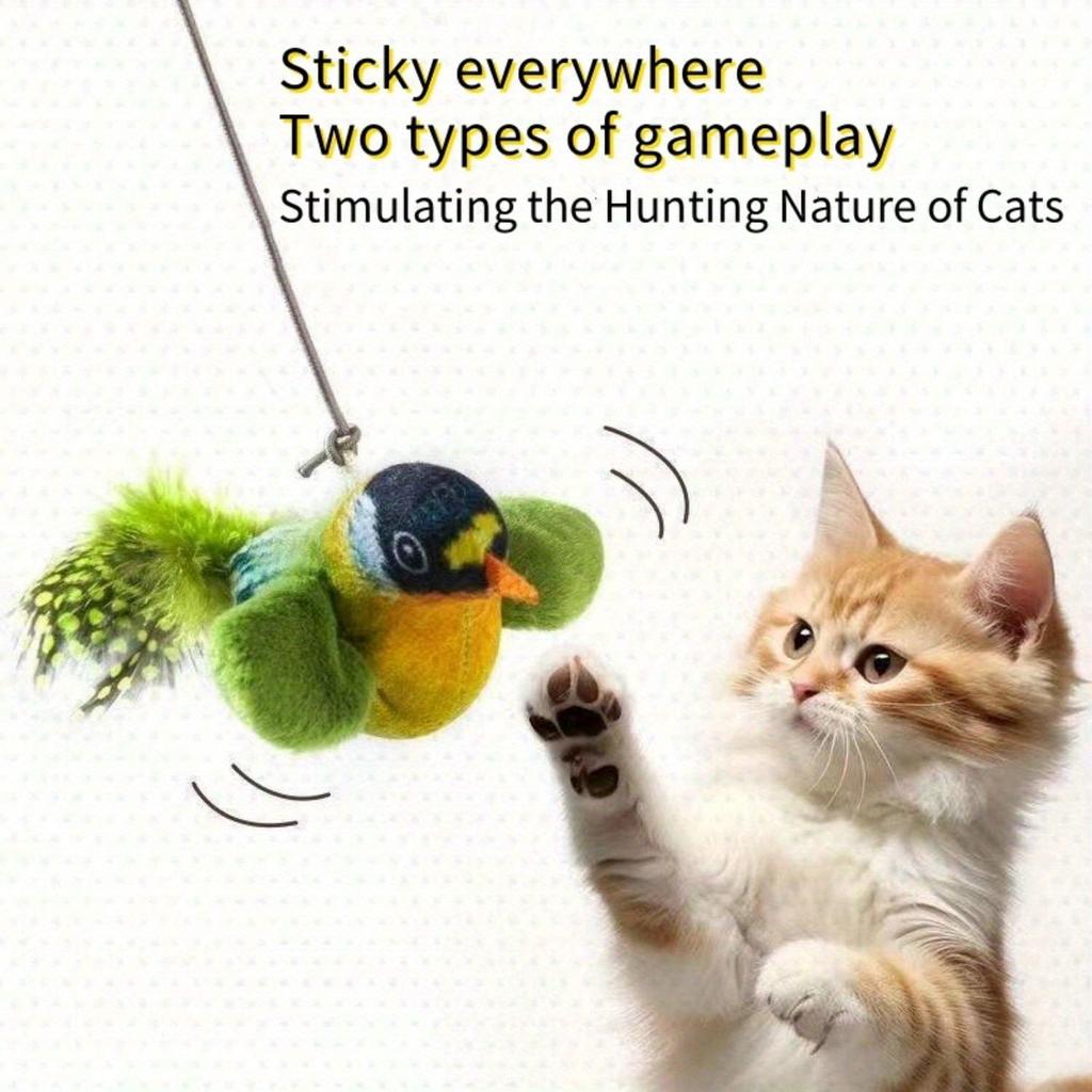 Simulated Bird Cat Toy, Indoor Cat Sports Interactive Bird Toy, Can Make Sounds, Random Tail Pattern