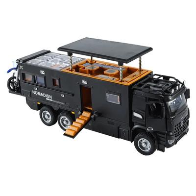 Diecast 1/24 Bnez NOMADISM F Off Road RV Car Model Alloy Toys Vehicles Collective Metal Voiture Miniature Sound and Light Diecast Car