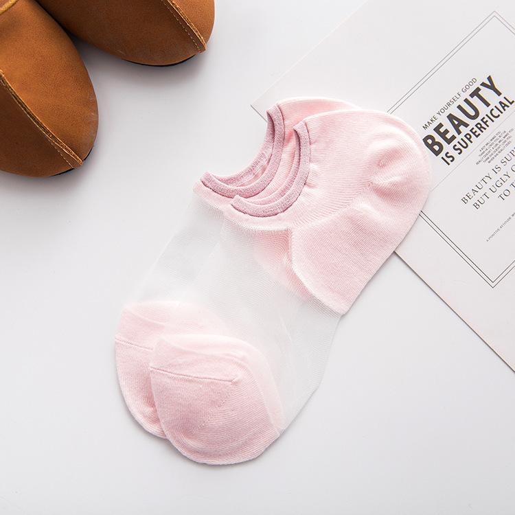 Sexy Spitze Netz Fischernetz Socken Mischfaser Transparent Dehnbar Elastizität Knöchel Netz Garn Dünn Damen Coole Socken 1Paar=S Ws169 One Size white