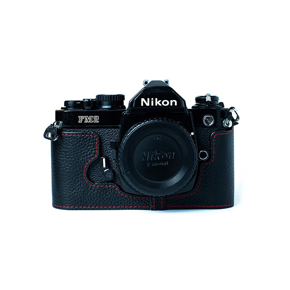 For Nikon FM2/FE2 Case Genuine Real Leather Half Cover Bag Case FM2/FE2 Case Handmake Leather Camera Bag Photography Accessories