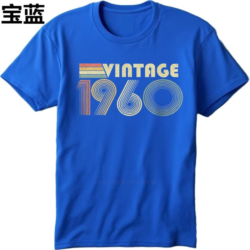 Fashion summer Men t shirt Vintage 1960 Retro Design Pattern Short Sleeve Adult O Neck Tee shirt men cotton tshirt fashion tops
