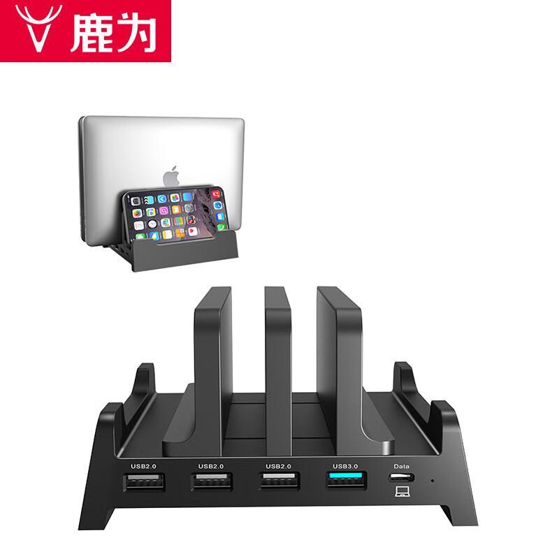 Luwei Dual Slot Vertical Laptop Stand with USB Hub