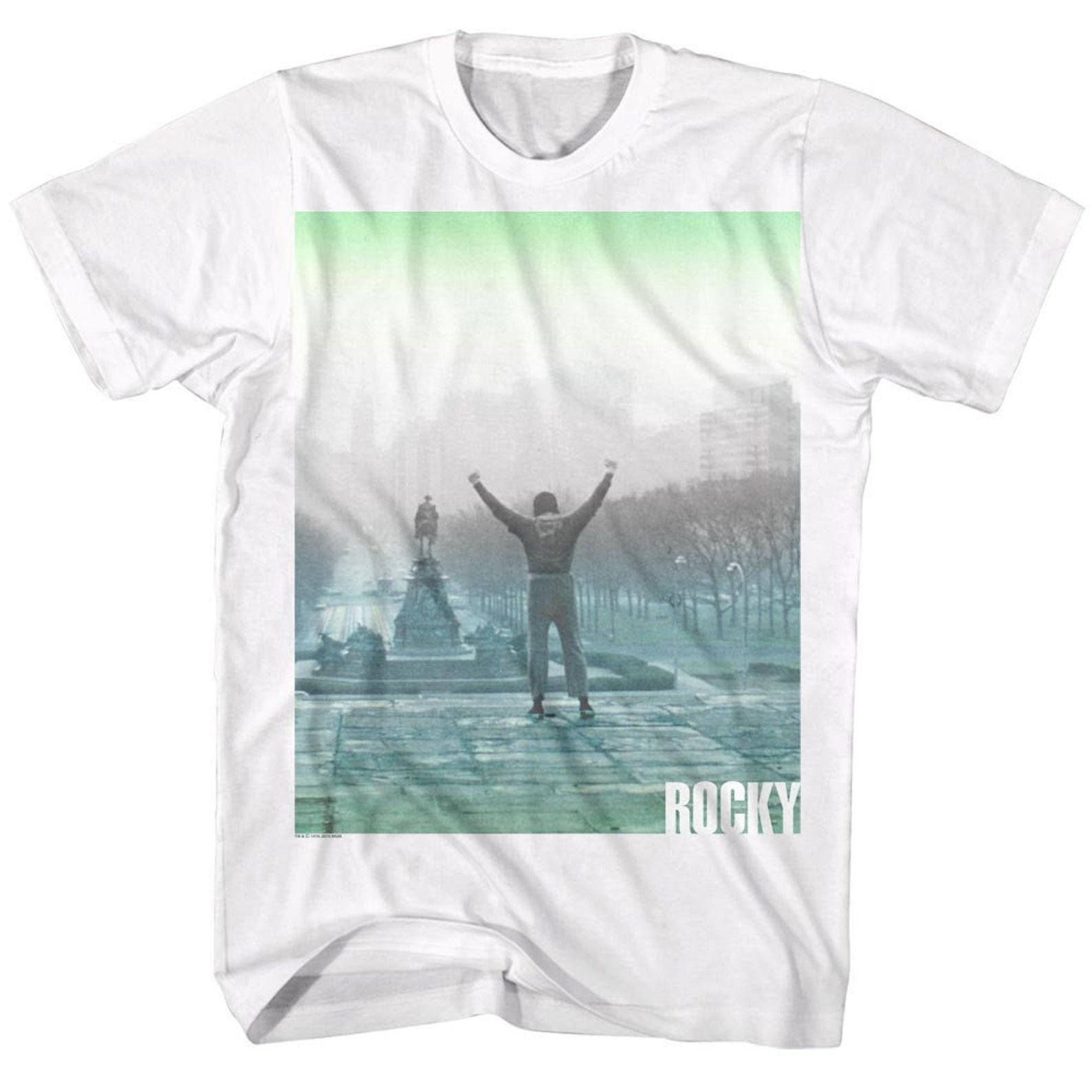Rocky Fade White T-Shirt XL