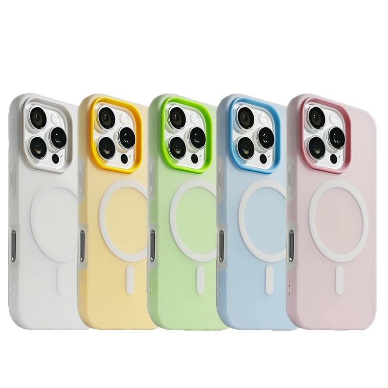 Applicable To IPhone17promax Jelly Magnetic Matte Two In One Mobile Phone Case Apple 16 Skin Feeling Protective Case