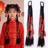 National Style Festive Twist Pigtail Cute Little Girl Wig Dress Up Ponytail