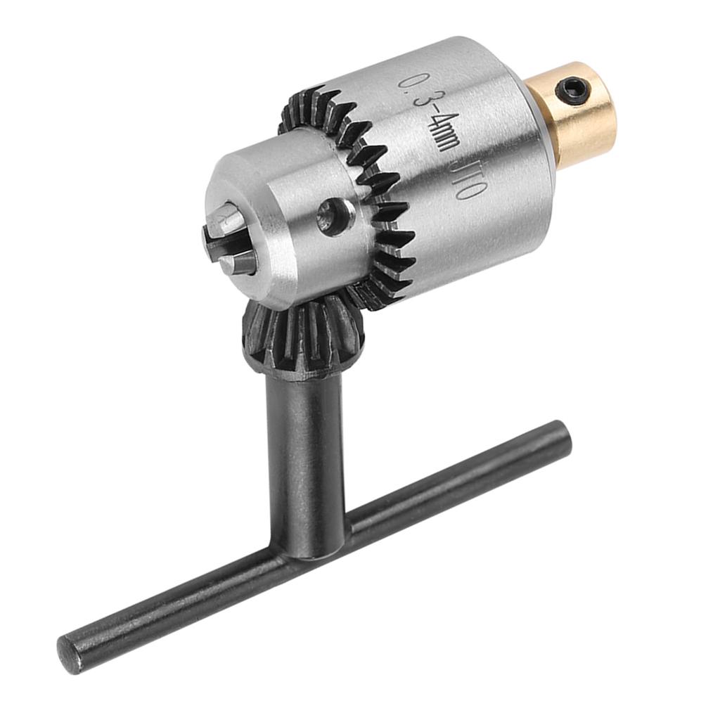 Micro 0.34mm JTO Taper Mounted Drill Chuck  and Wrench with Chuck Key for Lathe Electric Drill