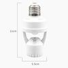 Bewegungssensor LED Lampenfuß E27 Fassung Konverter AC100-240V Glühbirnenhalter Adapter Schalter Einstellbar PIR Menschliche Induktion