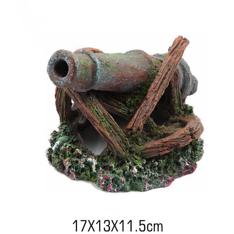 Aquarium Aquarium Landscaping Background Decoration Cannon Wreck Fish Tank Ornament War Cannon