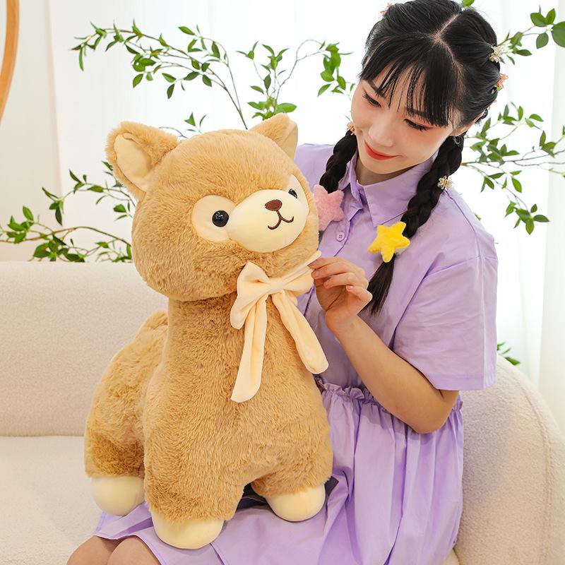 Cream Alpaca Plush Toy Cute Cute Children Doll Doll To Give Girlfriend Qixi Festival Gift Pillow